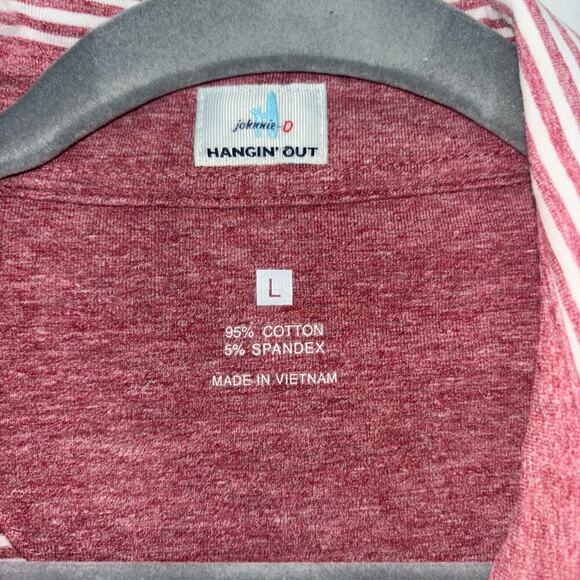 Johnnie-O Hangin' Out Striped Polo Shirt Size Large - Picture 4 of 9